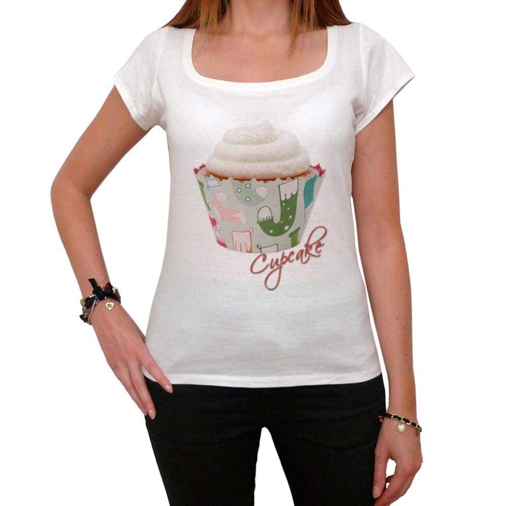 Cupcake Santas Christmas Stockings Womens Short Sleeve Scoop Neck Tee 00152