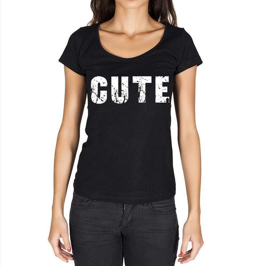 Cute Womens Short Sleeve Round Neck T-Shirt - Casual