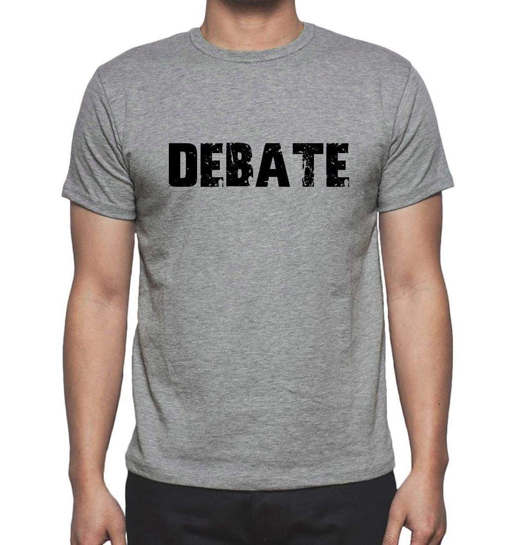 Debate Grey Mens Short Sleeve Round Neck T-Shirt 00018 - Grey / S - Casual