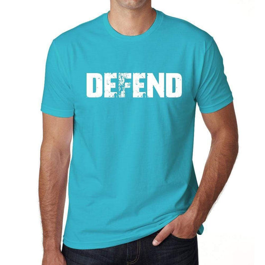 Defend Mens Short Sleeve Round Neck T-Shirt - Blue / S - Casual