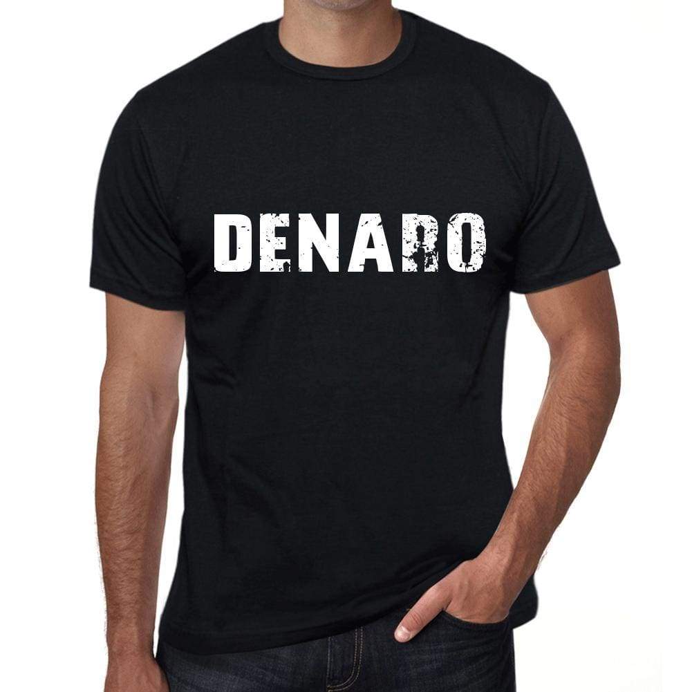 Denaro Mens T Shirt Black Birthday Gift 00551 - Black / Xs - Casual