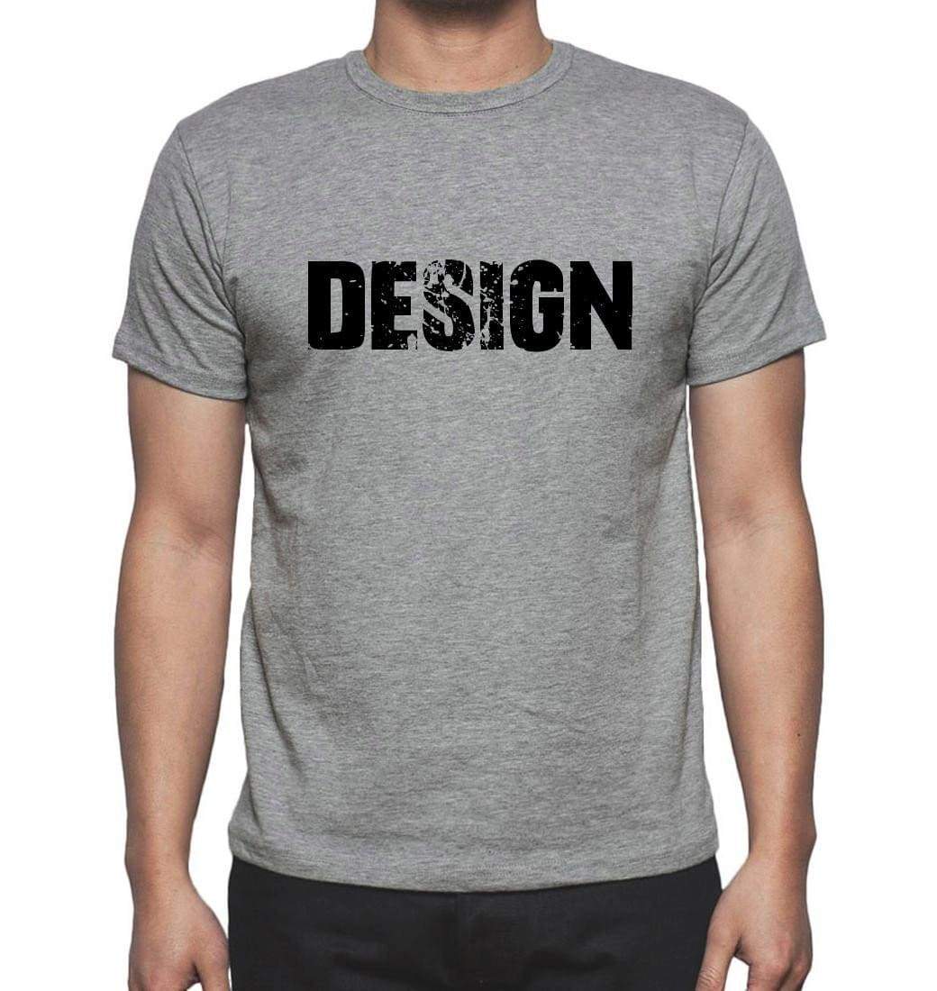 Design Grey Mens Short Sleeve Round Neck T-Shirt 00018 - Grey / S - Casual