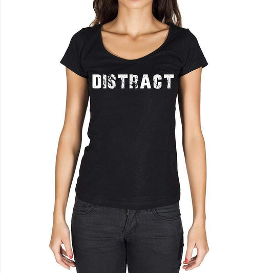 Distract Womens Short Sleeve Round Neck T-Shirt - Casual