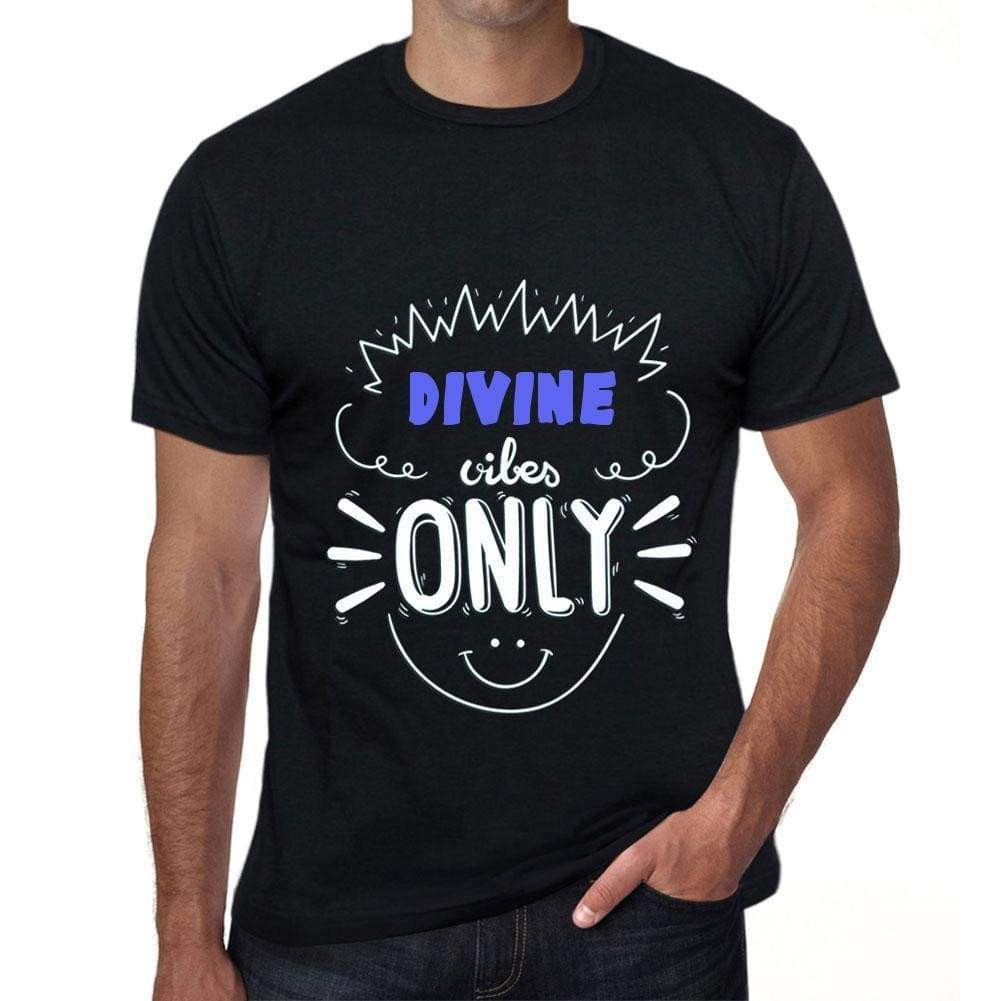 DIVINE, Vibes Only, Black, <span>Men's</span> <span><span>Short Sleeve</span></span> <span>Round Neck</span> T-shirt, gift t-shirt 00299 - ULTRABASIC