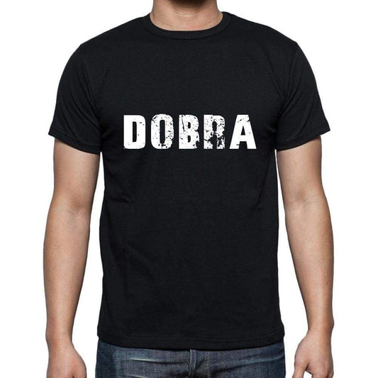 Dobra Mens Short Sleeve Round Neck T-Shirt 5 Letters Black Word 00006 - Casual