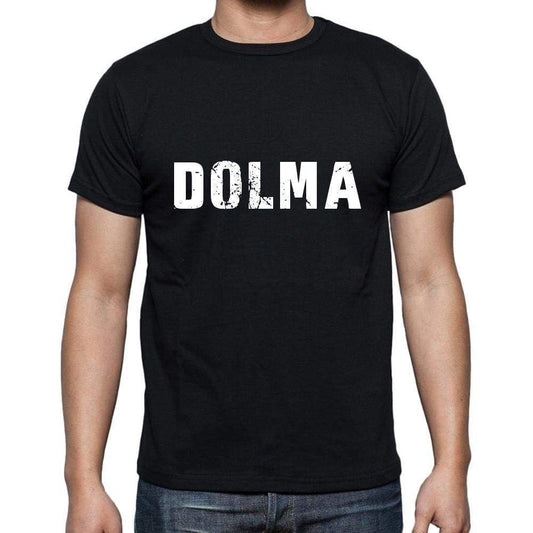 Dolma Mens Short Sleeve Round Neck T-Shirt 5 Letters Black Word 00006 - Casual