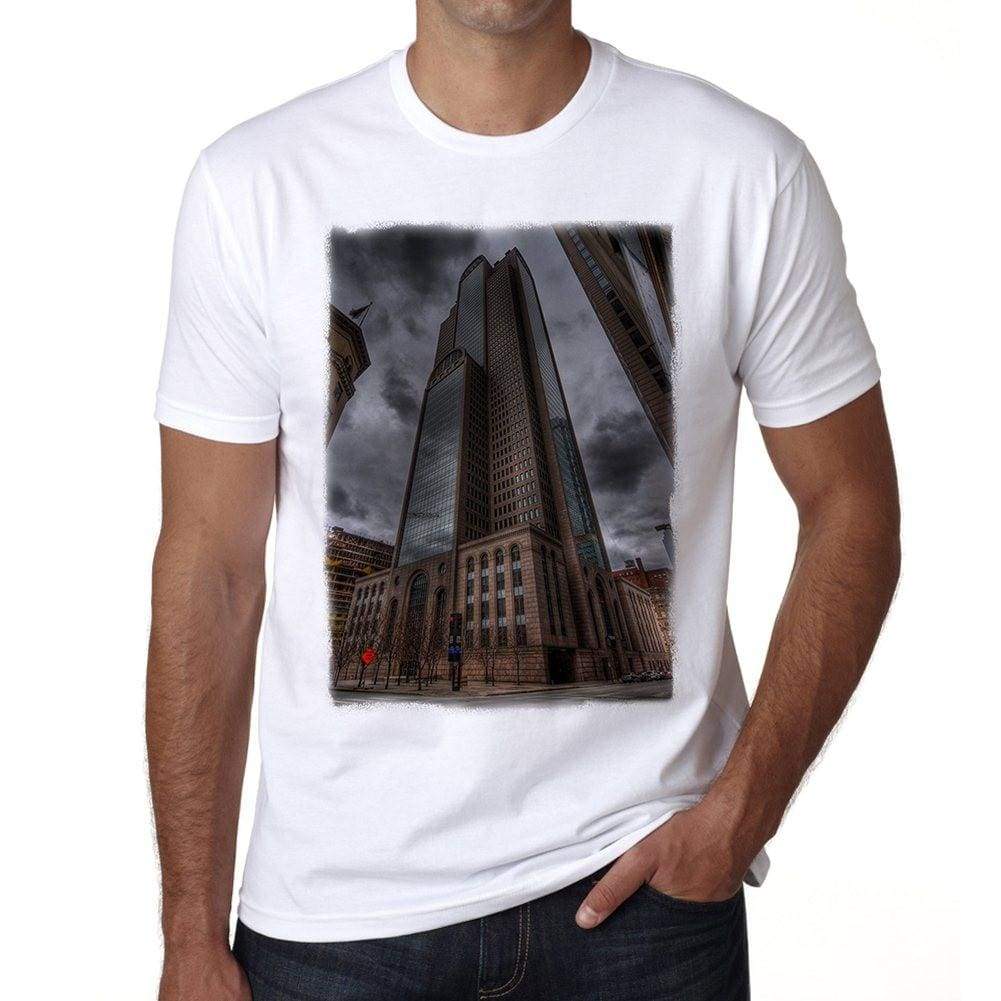 Downtown Dallas Mens Short Sleeve Round Neck T-Shirt
