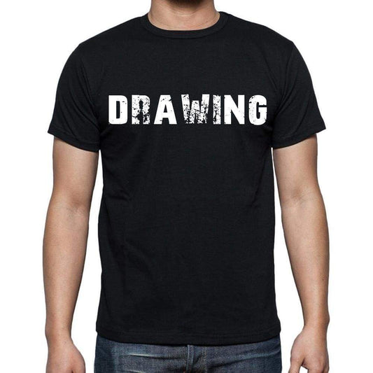Drawing Mens Short Sleeve Round Neck T-Shirt Black T-Shirt En