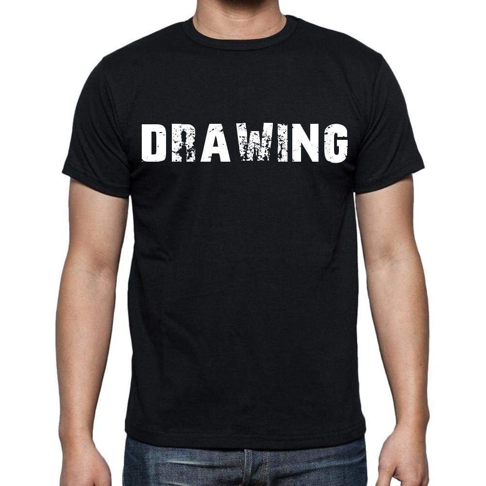 Drawing Mens Short Sleeve Round Neck T-Shirt Black T-Shirt En