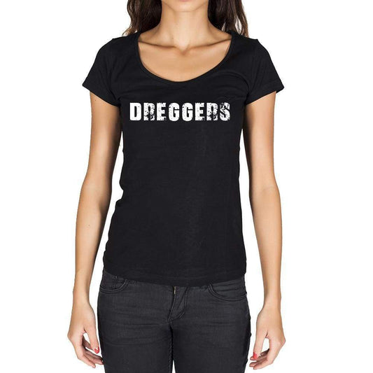 Dreggers German Cities Black Womens Short Sleeve Round Neck T-Shirt 00002 - Casual