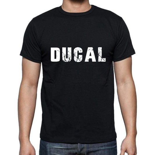Ducal Mens Short Sleeve Round Neck T-Shirt 5 Letters Black Word 00006 - Casual
