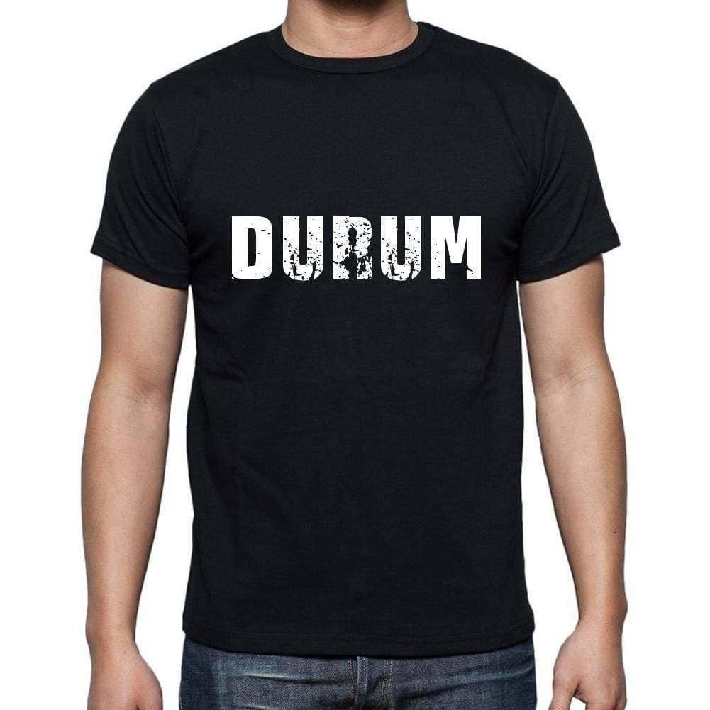 Durum Mens Short Sleeve Round Neck T-Shirt 5 Letters Black Word 00006 - Casual