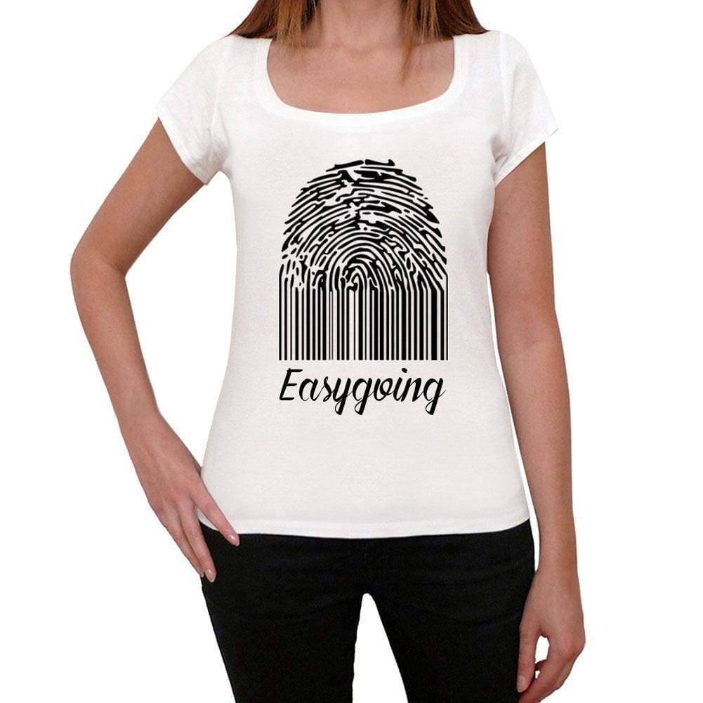 Easygoing Fingerprint White Womens Short Sleeve Round Neck T-Shirt Gift T-Shirt 00304 - White / Xs - Casual