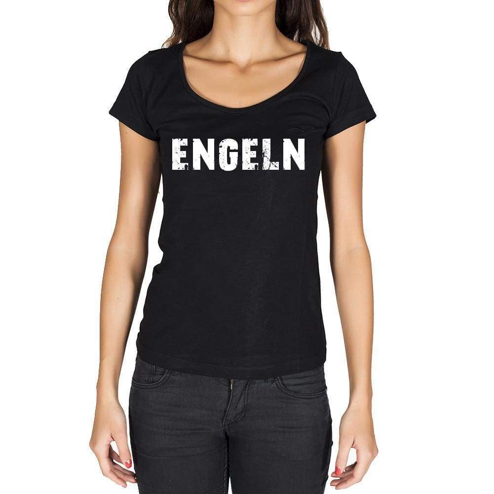 Engeln German Cities Black Womens Short Sleeve Round Neck T-Shirt 00002 - Casual