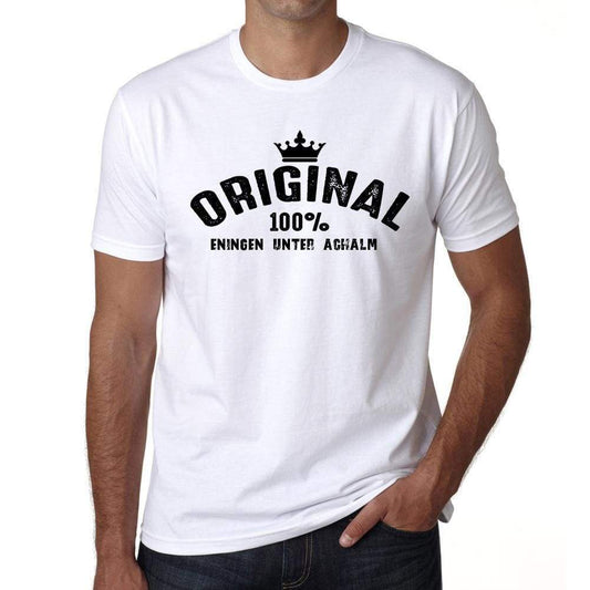 Eningen Unter Achalm 100% German City White Mens Short Sleeve Round Neck T-Shirt 00001 - Casual