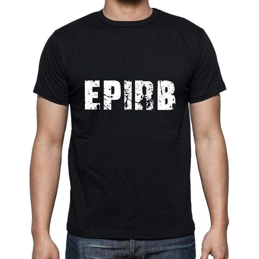 Epirb Mens Short Sleeve Round Neck T-Shirt 5 Letters Black Word 00006 - Casual