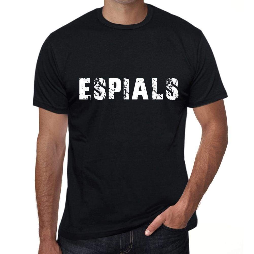 espials Mens Vintage T shirt Black Birthday Gift 00555 - Ultrabasic