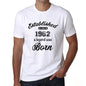 Established Since 1962 Mens Short Sleeve Round Neck T-Shirt 00095 - White / S - Casual