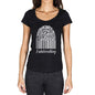 Exhilarating Fingerprint Black Womens Short Sleeve Round Neck T-Shirt Gift T-Shirt 00305 - Black / Xs - Casual