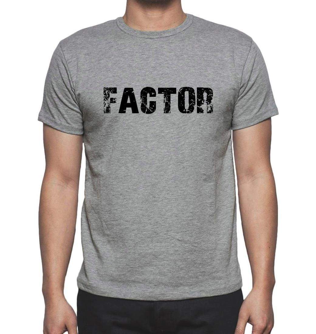 Factor Grey Mens Short Sleeve Round Neck T-Shirt 00018 - Grey / S - Casual