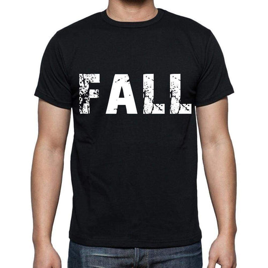 Fall Mens Short Sleeve Round Neck T-Shirt Black T-Shirt En