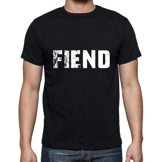 Fiend Mens Short Sleeve Round Neck T-Shirt 5 Letters Black Word 00006 - Casual