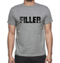 Filler Grey Mens Short Sleeve Round Neck T-Shirt 00018 - Grey / S - Casual