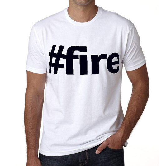 Fire Hashtag Mens Short Sleeve Round Neck T-Shirt 00076