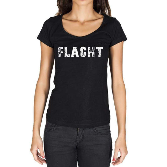 Flacht German Cities Black Womens Short Sleeve Round Neck T-Shirt 00002 - Casual