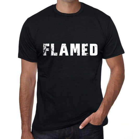 Flamed Mens Vintage T Shirt Black Birthday Gift 00554 - Black / Xs - Casual