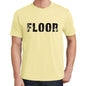 Floor Mens Short Sleeve Round Neck T-Shirt 00043 - Yellow / S - Casual
