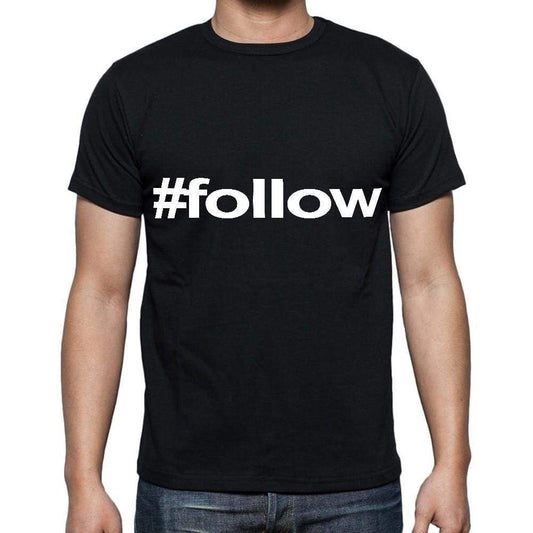Follow Mens Short Sleeve Round Neck T-Shirt Black T-Shirt En