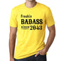 Freakin Badass Since 2043 Mens T-Shirt Yellow Birthday Gift 00396 - Yellow / Xs - Casual