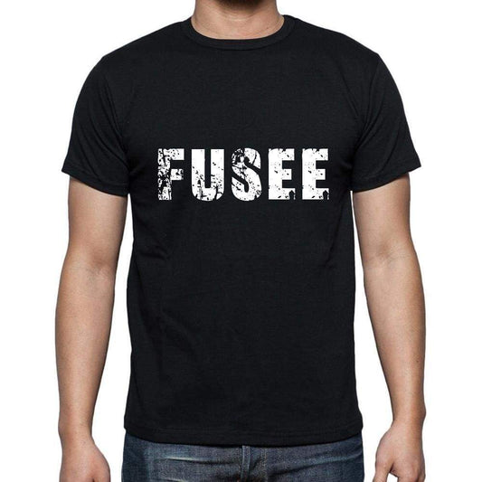 Fusee Mens Short Sleeve Round Neck T-Shirt 5 Letters Black Word 00006 - Casual