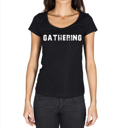 Gathering Womens Short Sleeve Round Neck T-Shirt - Casual