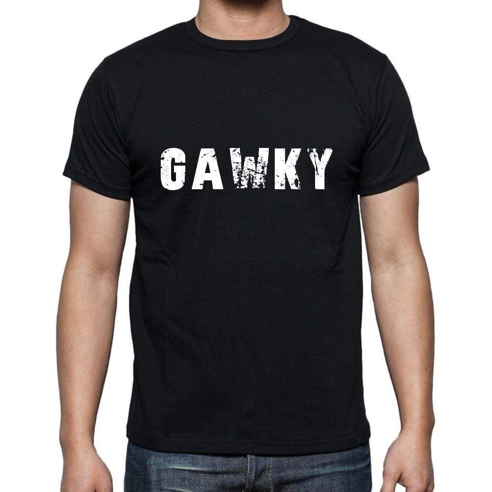 Gawky Mens Short Sleeve Round Neck T-Shirt 5 Letters Black Word 00006 - Casual
