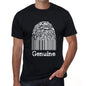 Genuine Fingerprint Black Mens Short Sleeve Round Neck T-Shirt Gift T-Shirt 00308 - Black / S - Casual
