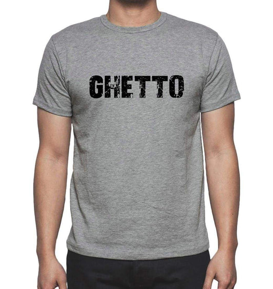 Ghetto Grey Mens Short Sleeve Round Neck T-Shirt 00018 - Grey / S - Casual