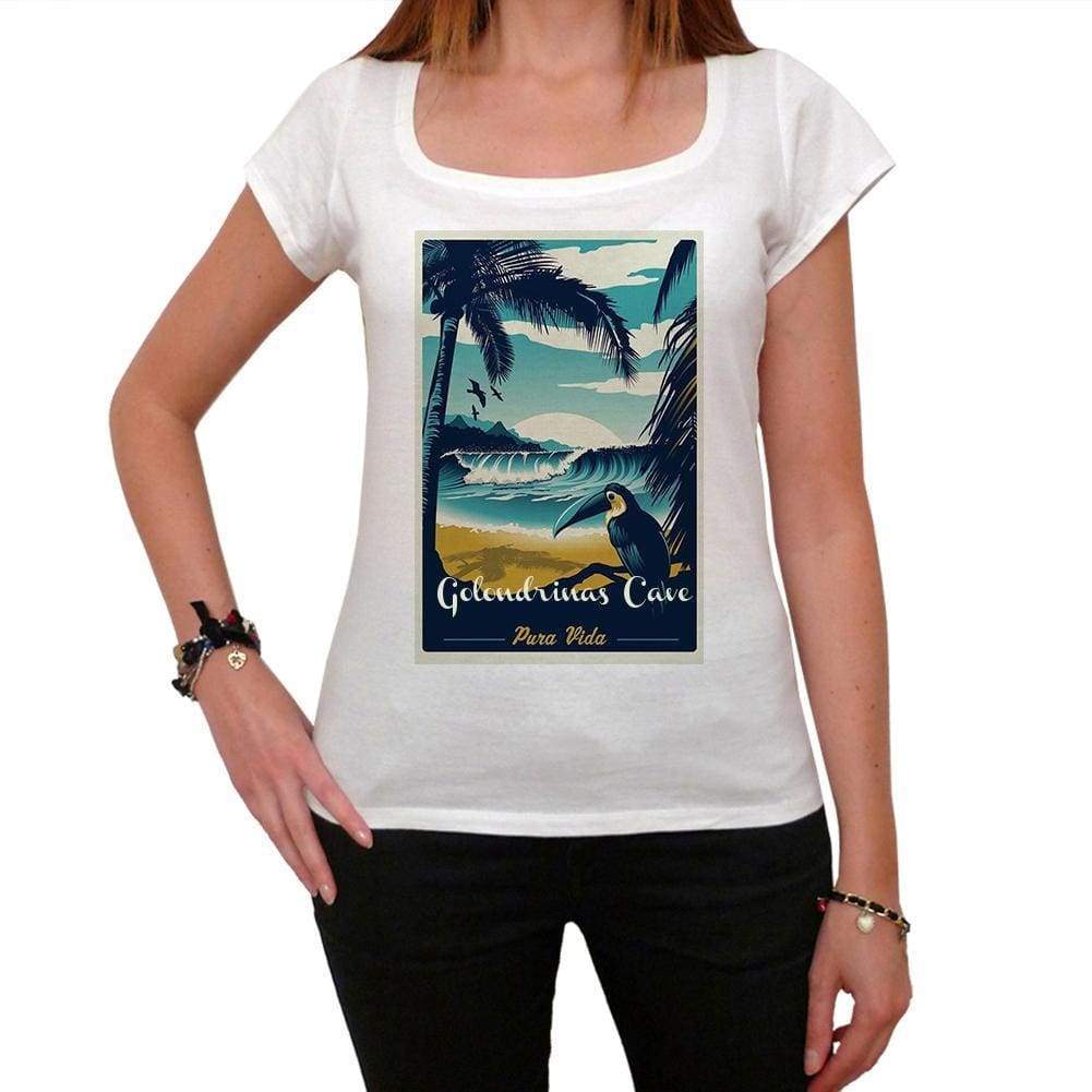 Golondrinas Cave Pura Vida Beach Name White Womens Short Sleeve Round Neck T-Shirt 00297 - White / Xs - Casual