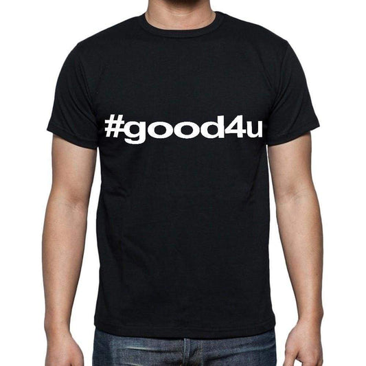 Good4U Mens Short Sleeve Round Neck T-Shirt Black T-Shirt En