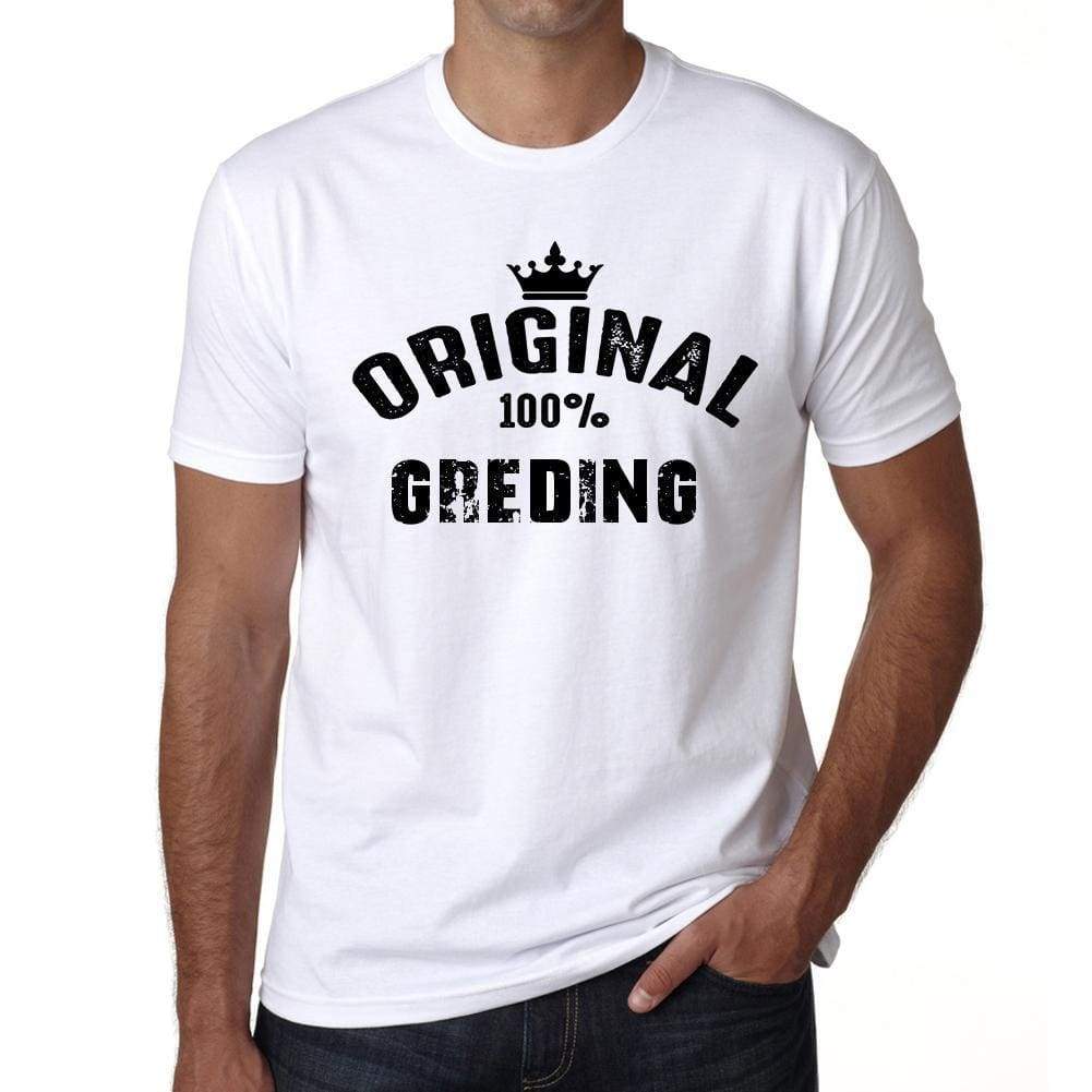 Greding 100% German City White Mens Short Sleeve Round Neck T-Shirt 00001 - Casual