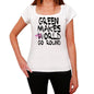 Green World Goes Round Womens Short Sleeve Round White T-Shirt 00083 - White / Xs - Casual