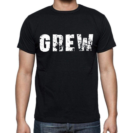 Grew Mens Short Sleeve Round Neck T-Shirt 4 Letters Black - Casual