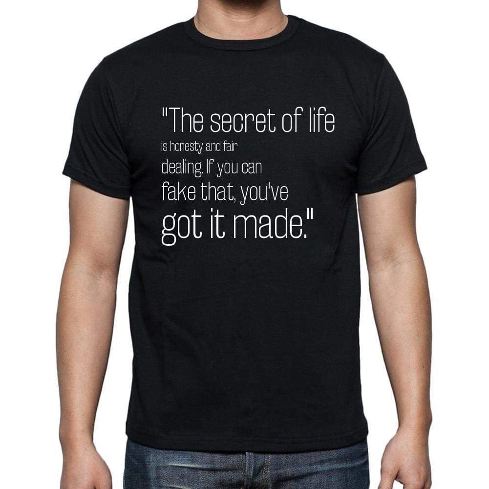 Groucho Marx Quote T Shirts The Secret Of Life Is Hon T Shirts Men Black - Casual