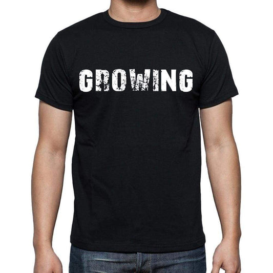Growing Mens Short Sleeve Round Neck T-Shirt Black T-Shirt En