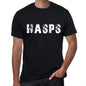 Hasps Mens Retro T Shirt Black Birthday Gift 00553 - Black / Xs - Casual