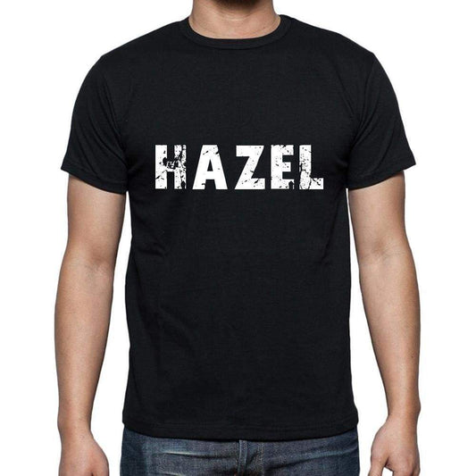 Hazel Mens Short Sleeve Round Neck T-Shirt 5 Letters Black Word 00006 - Casual