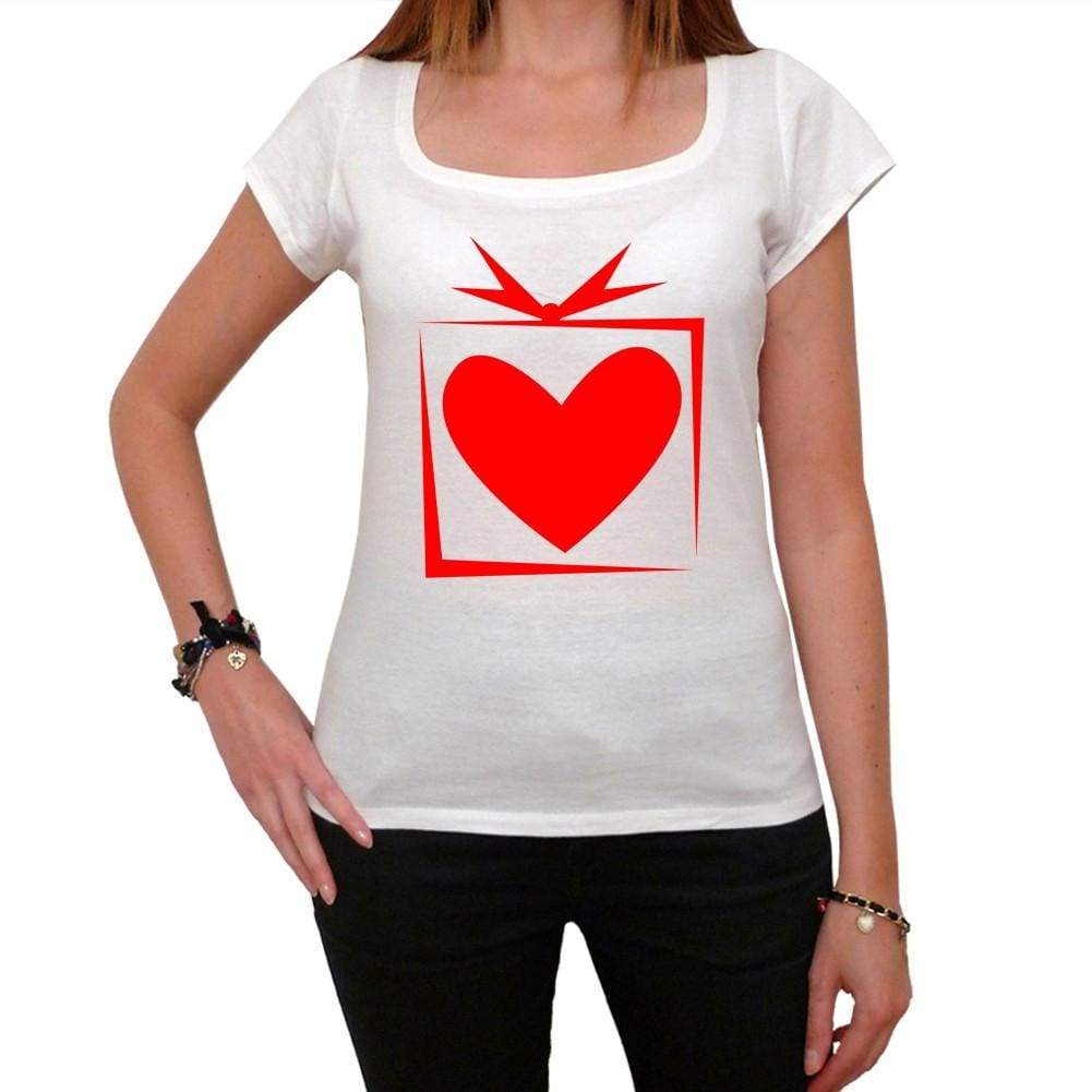 Heart Box Tshirt White Womens T-Shirt 00157