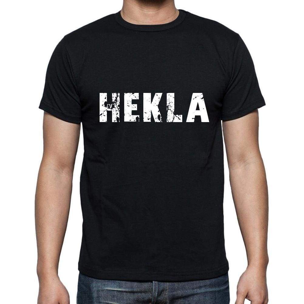 Hekla Mens Short Sleeve Round Neck T-Shirt 5 Letters Black Word 00006 - Casual