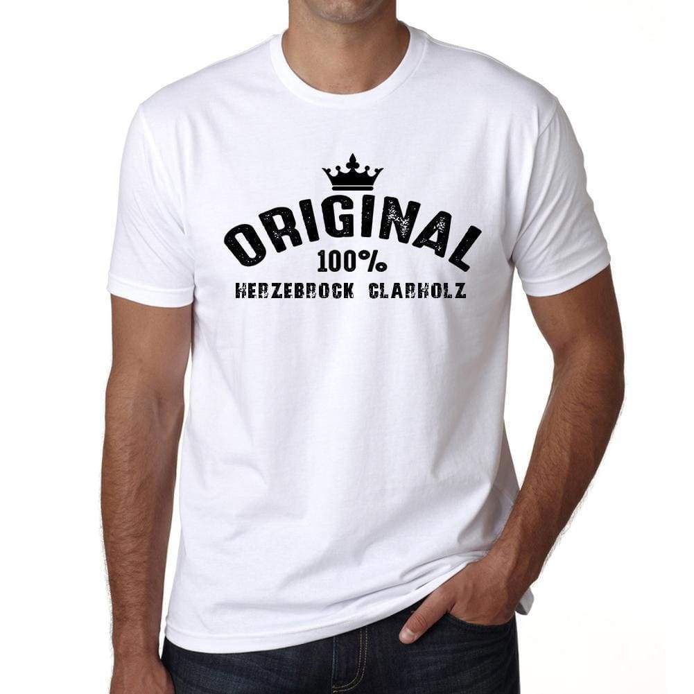 Herzebrock Clarholz 100% German City White Mens Short Sleeve Round Neck T-Shirt 00001 - Casual